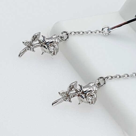 "925 Sterling Silver Cubic Zirconia Earrings, U19254684 - Picture 6 of 11